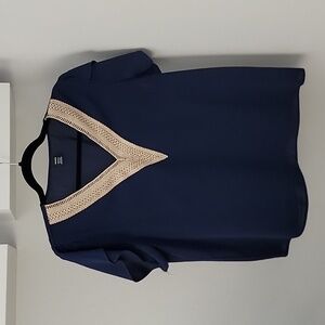 SHEIN LUNE Petal Sleeve V Neck Blouse - XL